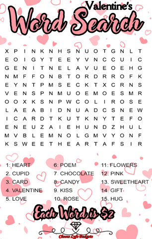 Valentine's Day Word Search